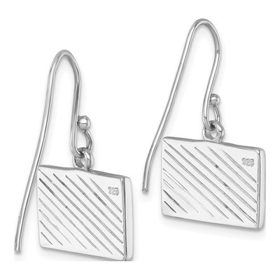 Sterling Silver Dive Flag Dangle Earrings – view 5