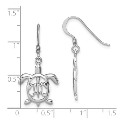 Sterling Silver Mother Baby Turtle Dangle Earrings – view 6