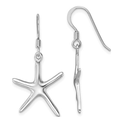 Sterling Silver Starfish Dangle Earrings