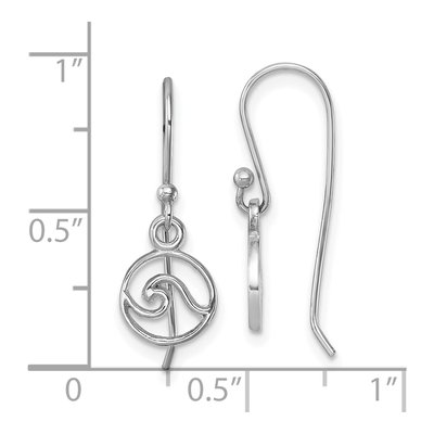 Sterling Silver Wave Dangle Earrings – view 6