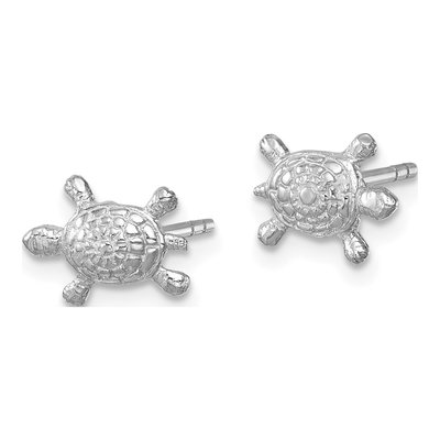 Sterling Silver Turtle Stud Earrings – view 3