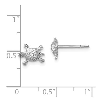 Sterling Silver Turtle Stud Earrings – view 6