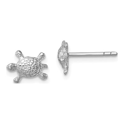 Sterling Silver Turtle Stud Earrings