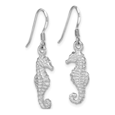 Sterling Silver Seahorse Dangle Earrings – view 5