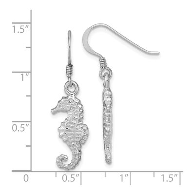 Sterling Silver Seahorse Dangle Earrings – view 6