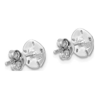 Sterling Silver Sand Dollar Stud Earrings – view 5