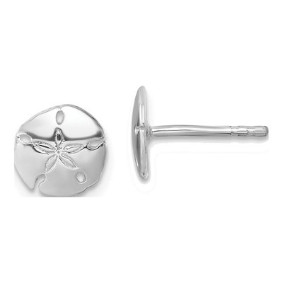 Sterling Silver Sand Dollar Stud Earrings