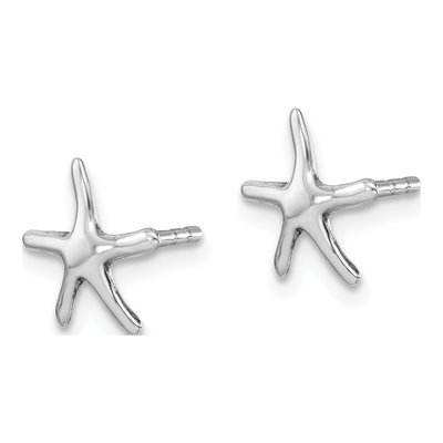 Sterling Silver Starfish Stud Earrings – view 3