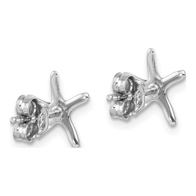 Sterling Silver Starfish Stud Earrings – view 5