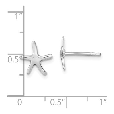 Sterling Silver Starfish Stud Earrings – view 6