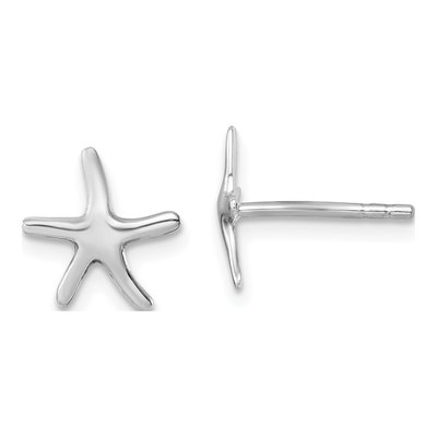 Sterling Silver Starfish Stud Earrings