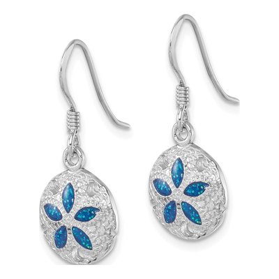 Sterling Silver Sand Dollar Dangle Earrings – view 3