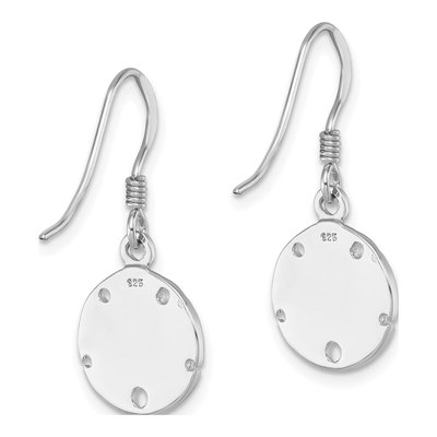 Sterling Silver Sand Dollar Dangle Earrings – view 5