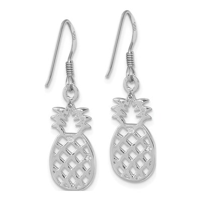 Sterling Silver Pineapple Dangle Earrings – view 5