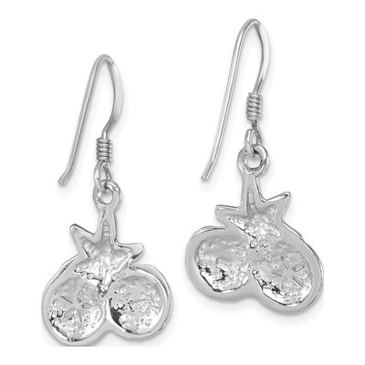 Sterling Silver Starfish Shell Dangle Earrings – view 5