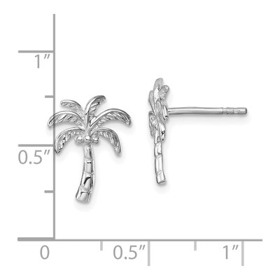 Sterling Silver Palm Tree Stud Earrings – view 6