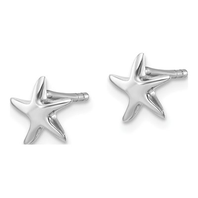 Sterling Silver Starfish Stud Earrings – view 3