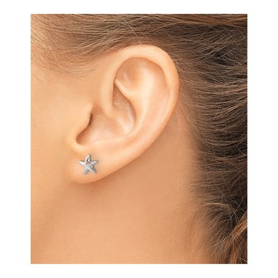 Sterling Silver Starfish Stud Earrings – view 4