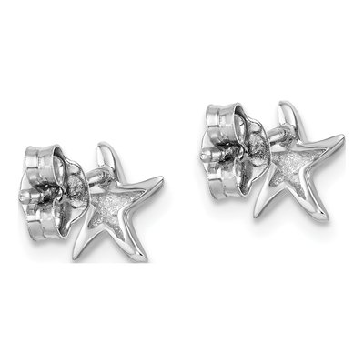 Sterling Silver Starfish Stud Earrings – view 5