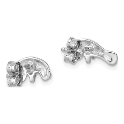 Sterling Silver Manatee Stud Earrings – view 5