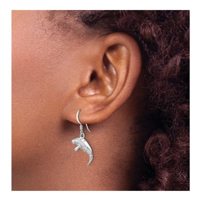 Sterling Silver Manatee Dangle Earrings – view 4