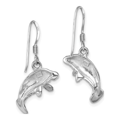 Sterling Silver Manatee Dangle Earrings – view 5