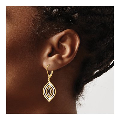 14K Yellow Gold Leverback Earrings – view 4