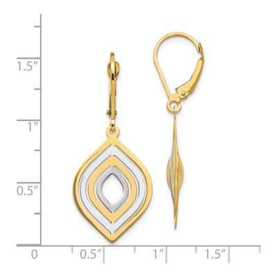 14K Yellow Gold Leverback Earrings – view 5