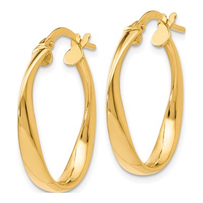 14K Yellow Gold Hoop Earrings – view 3