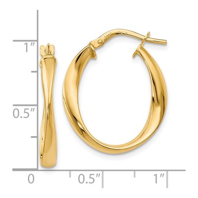 14K Yellow Gold Hoop Earrings – view 5