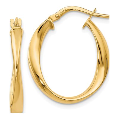 14K Yellow Gold Hoop Earrings