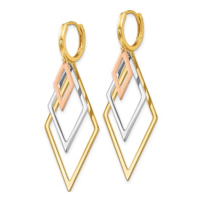 14K Tri-Color Gold 44mm Hoop Earrings – view 3