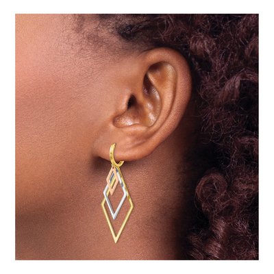 14K Tri-Color Gold 44mm Hoop Earrings – view 4