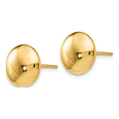 14K Yellow Gold Button Stud Earrings – view 3