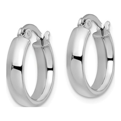 14K Yellow Gold 18mm Hoop Earrings – view 3