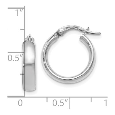 14K Yellow Gold 18mm Hoop Earrings – view 5