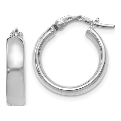 14K Yellow Gold 18mm Hoop Earrings