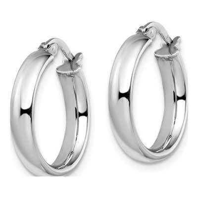 14K Yellow Gold 20mm Hoop Earrings – view 3