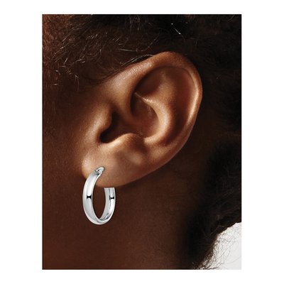 14K Yellow Gold 20mm Hoop Earrings – view 4