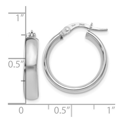 14K Yellow Gold 20mm Hoop Earrings – view 5