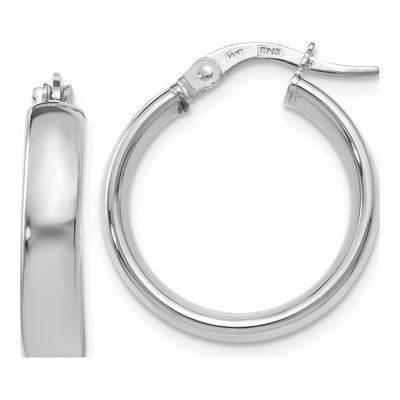 14K Yellow Gold 20mm Hoop Earrings