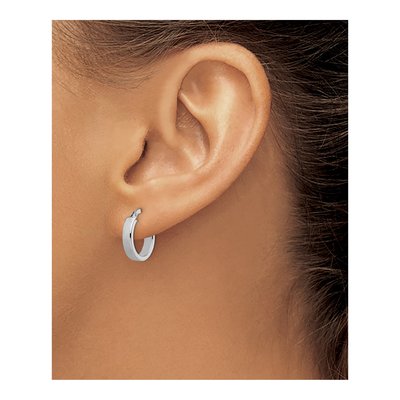 14K Yellow Gold 15mm Hoop Earrings – view 4
