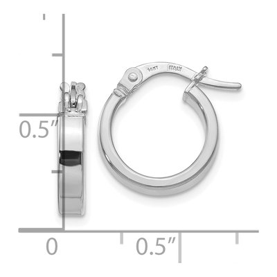 14K Yellow Gold 15mm Hoop Earrings – view 5