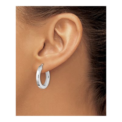 14K Yellow Gold 20mm Hoop Earrings – view 4