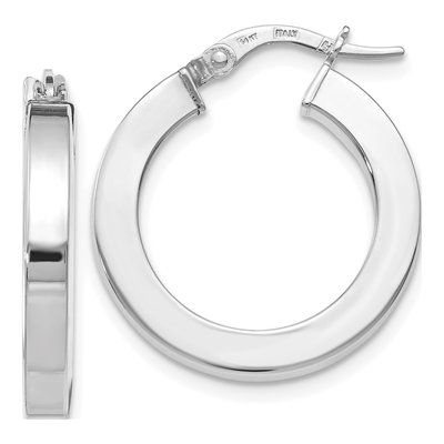 14K Yellow Gold 20mm Hoop Earrings