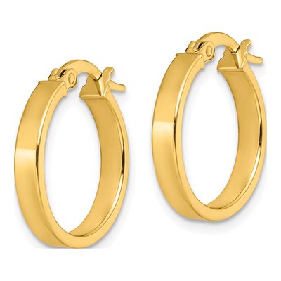 14K Yellow Gold 20mm Hoop Earrings – view 3