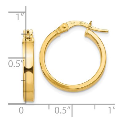 14K Yellow Gold 20mm Hoop Earrings – view 5