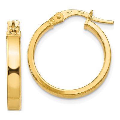 14K Yellow Gold 20mm Hoop Earrings
