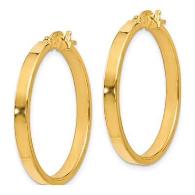 14K Yellow Gold 30mm Hoop Earrings – view 3