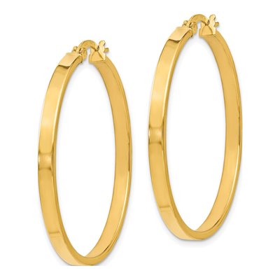 14K Yellow Gold 40mm Hoop Earrings – view 3